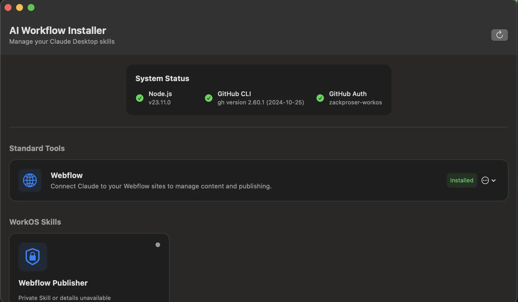 AI Workflow Installer - native macOS app for installing Claude skills and MCP servers